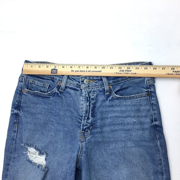 Old Navy Jeans OG Loose High Rise Distressed Stretch Size 10 length 31" - Picture 5 of 8